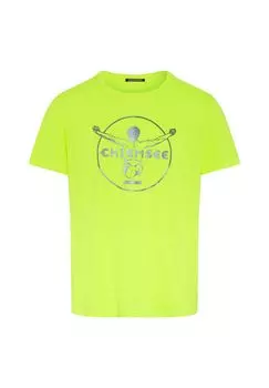 Футболка с напечатанным символом этикетки CHIEMSEE, цвет Safety Yellow