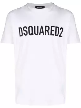 Футболка с напускным логотипом Dsquared2, белый