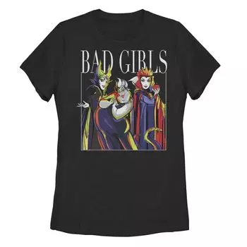 Футболка с нарисованным графическим рисунком для юниоров Disney Villains Bad Girls Group Shot Licensed Character