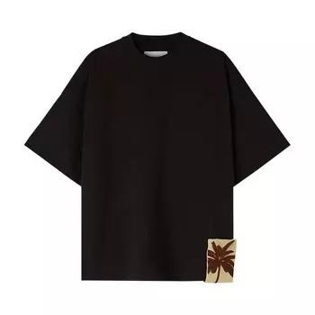 Футболка с нашивками Jil Sander, черная