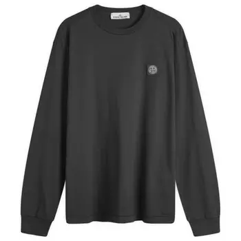 Футболка с нашивками на длинные рукава Stone Island, черный