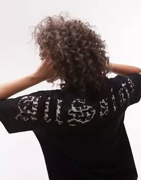 Футболка с нашивкой AllSaints Etta, черная