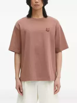 Футболка с нашивкой Bold Fox Maison Kitsun, розовый