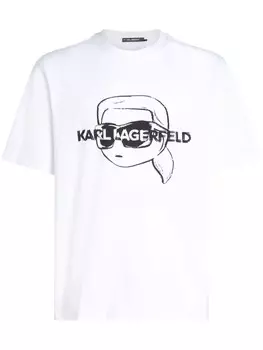 Футболка с нашивкой Ikonik Karl Lagerfeld, белый