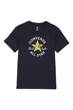 Футболка с нашивкой из 100% хлопка Converse, черный