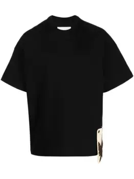 Футболка с нашивкой JIL SANDER, черный