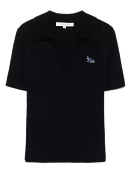 Футболка с нашивкой «Лисенок» Maison Kitsun, синий