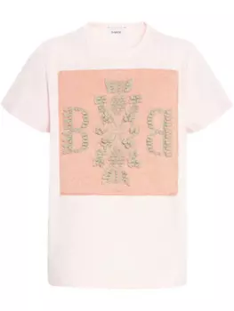 Футболка с нашивкой-логотипом Barrie, розовый