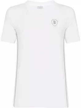 Футболка с нашивкой-логотипом Brunello Cucinelli, белый