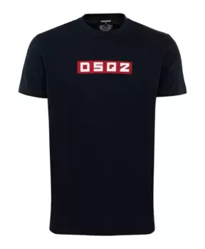 Футболка с нашивкой логотипом Dsquared2, синий
