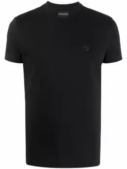 Футболка с нашивкой-логотипом EMPORIO ARMANI, черный