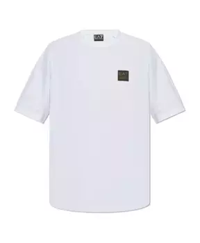 Футболка с нашивкой логотипом Emporio Armani Ea7, белый