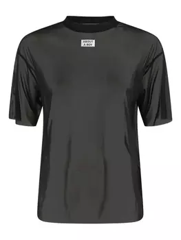 Футболка с нашивкой-логотипом Erika Cavallini, черный