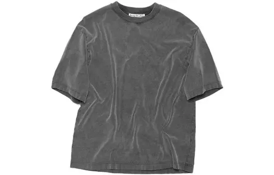 Футболка с нашивкой-логотипом из хлопка Acne Studios, серый