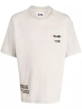 Футболка с нашивкой-логотипом izzue, бежевый