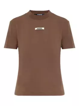 Футболка с нашивкой-логотипом JACQUEMUS, коричневый