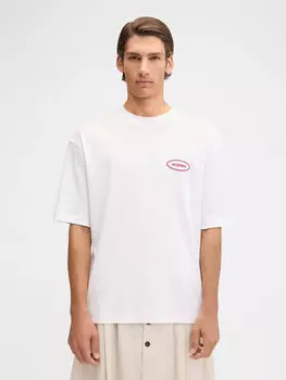 Футболка с нашивкой-логотипом JACQUEMUS The Stazione t-shirt, цвет Station Patch White