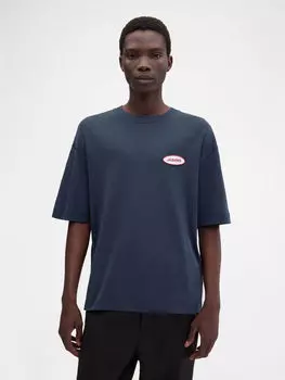 Футболка с нашивкой-логотипом JACQUEMUS The Stazione t-shirt, цвет Station Patch Navy