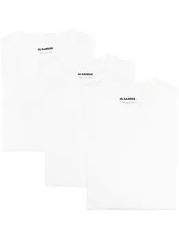 Футболка с нашивкой-логотипом JIL SANDER, белый