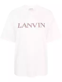 Футболка с нашивкой-логотипом Lanvin, розовый