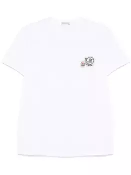 Футболка с нашивкой-логотипом MONCLER, белый