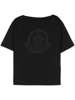 Футболка с нашивкой-логотипом MONCLER, черный