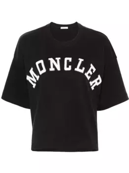 Футболка с нашивкой-логотипом MONCLER, синий