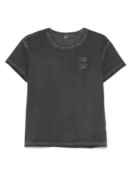 Футболка с нашивкой-логотипом Moschino, серый