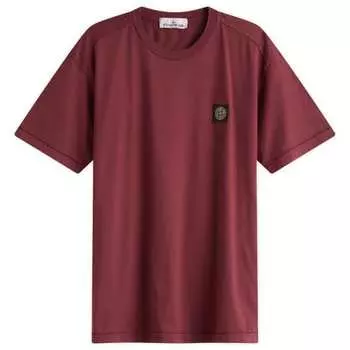 Футболка с нашивкой-логотипом Stone Island, бургундия