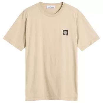 Футболка с нашивкой-логотипом Stone Island, цвет desert