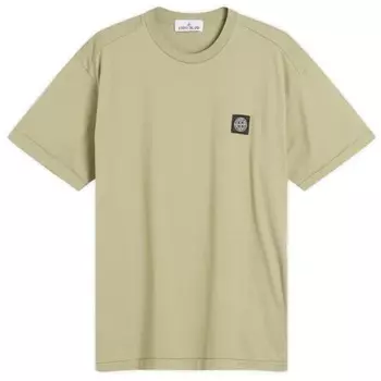 Футболка с нашивкой-логотипом Stone Island, цвет sage