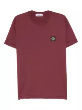 Футболка с нашивкой-логотипом Stone Island, красный
