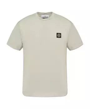 Футболка с нашивкой логотипом Stone Island, серый