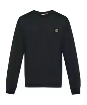 Футболка с нашивкой логотипом Stone Island, синий