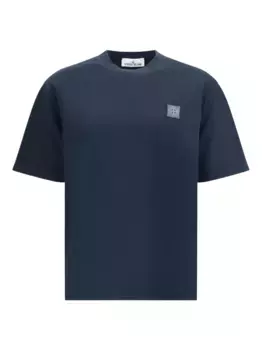 Футболка с нашивкой-логотипом Stone Island, синий