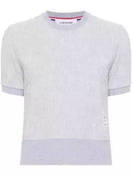 Футболка с нашивкой-логотипом THOM BROWNE, серый