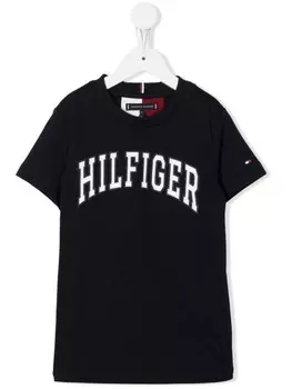Футболка с нашивкой-логотипом Tommy Hilfiger Junior, синий