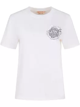 Футболка с нашивкой Marni, белый