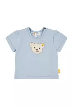 Футболка с нашивкой «Медвежонок» для младенцев и малышей Steiff, цвет Brunnera Blu