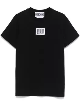 Футболка с нашивкой Moschino, черный