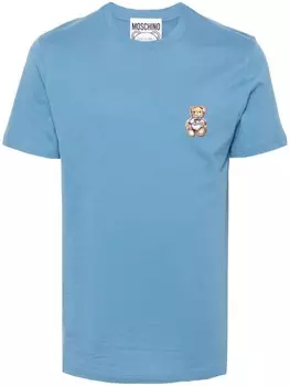 Футболка с нашивкой Moschino Teddy Bear, синий
