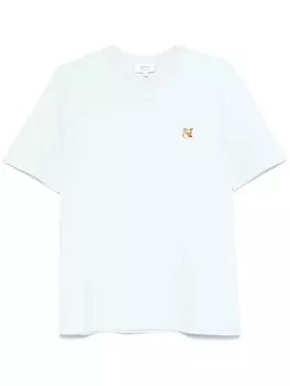 Футболка с нашивкой на голову «Лиса» от Maison Kitsun, синий