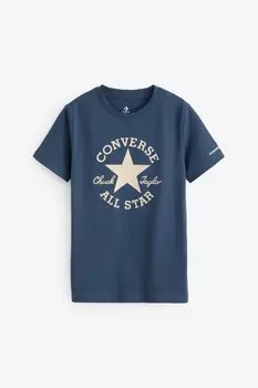 Футболка с нашивкой «Рассеченный Чак» Converse, синий