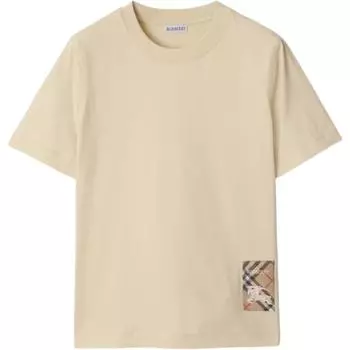 Футболка с нашивкой Vintage Check Burberry, желтый
