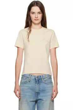 Футболка с нашивкой в виде банданы и принтом "Bleach" Amiri, цвет alabaster