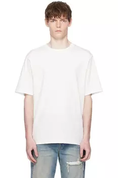 Футболка с нашивкой в виде банданы и принтом "Bleach" Amiri, цвет ivory