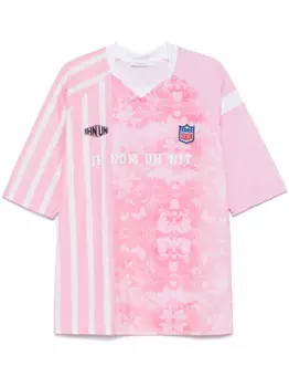 Футболка с нашивкой в виде полоски Ih Nom Uh Nit, розовый