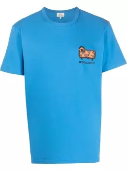 Футболка с нашивкой Woolrich, синий