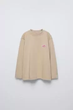 Футболка с нашивкой ZARA, кэмел
