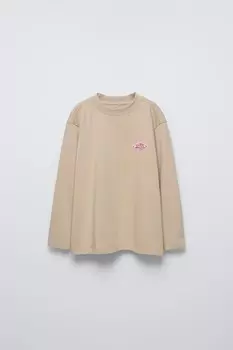 Футболка с нашивкой ZARA, кэмел
